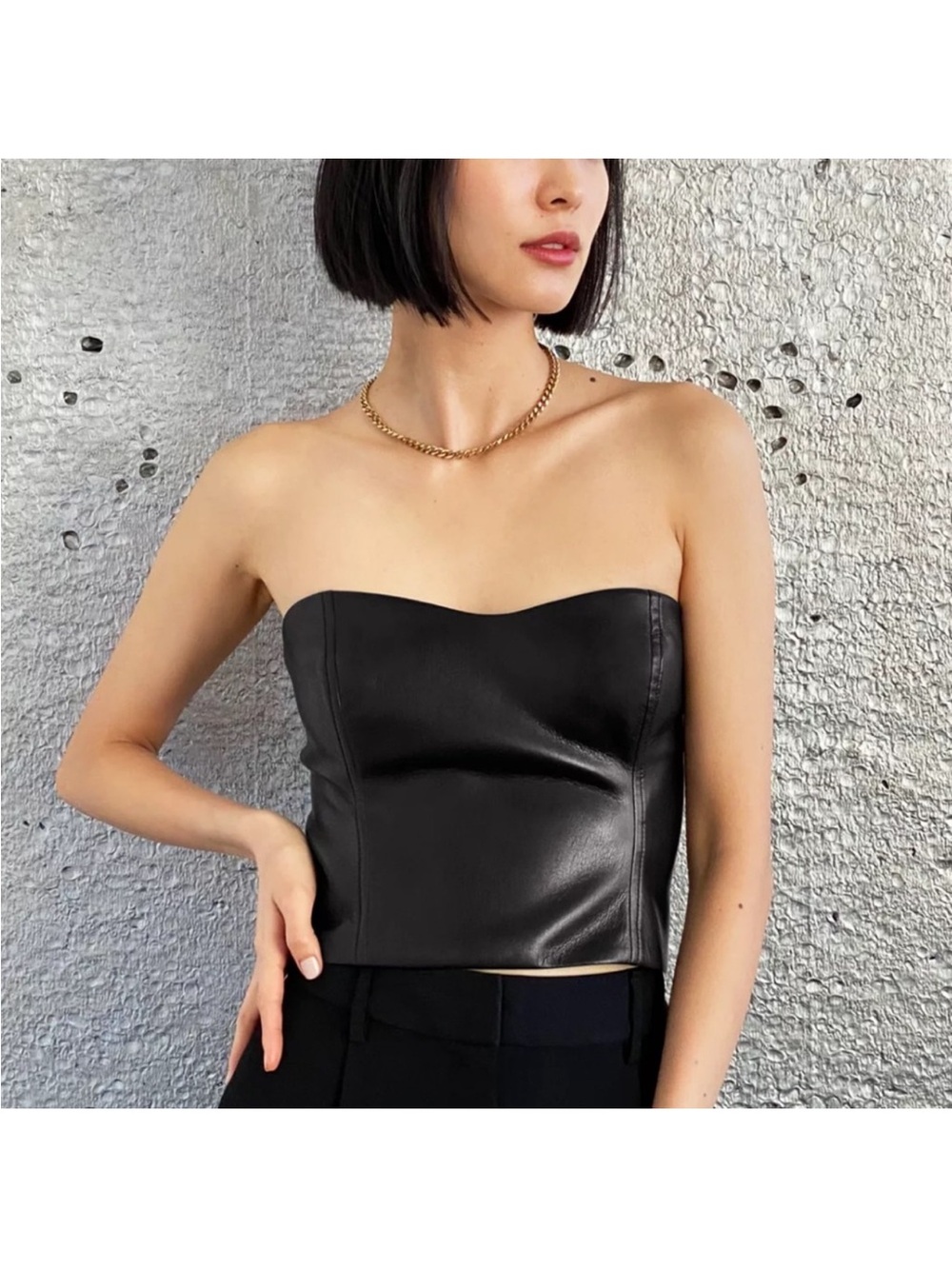 Aritzia Babaton Cindy Faux Leather Bustier